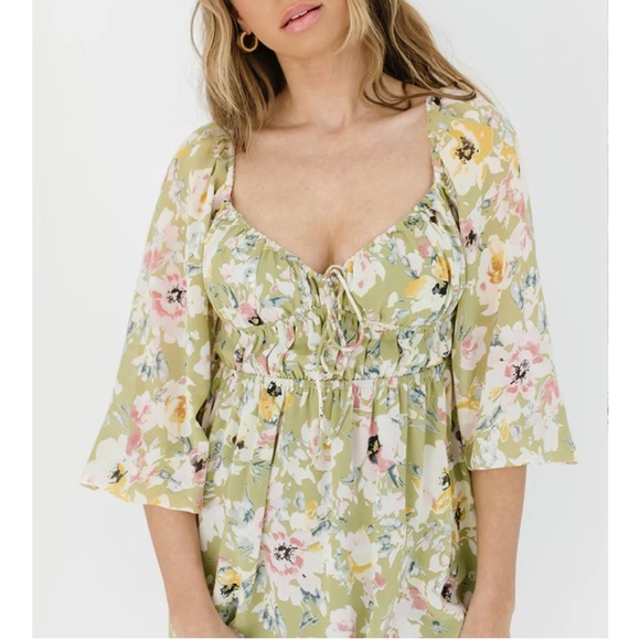 Shop Zoco Secret Garden Floral Midi Dress - Picture 2 of 6